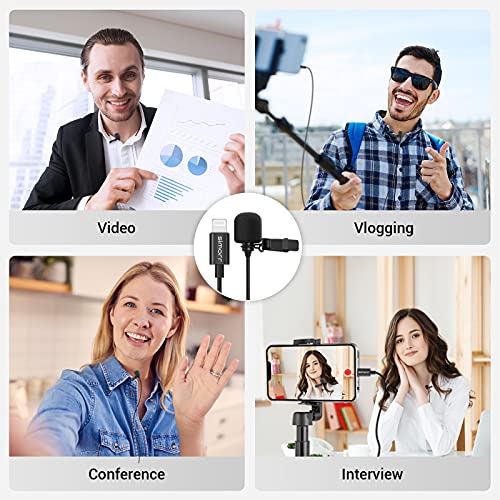 simorr MFi Lavalier Mikrofon für iPhone/für iPad, Ansteckmikrofon Omnidirectional Kondensator Mic Clip on Mini Mikrofon… – Bild 6