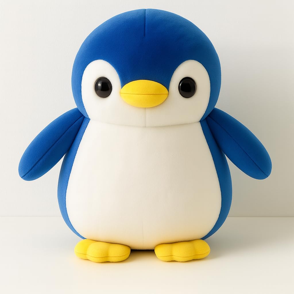 Plush Penguin Stuffed Animal Toy,Dark Blue and White, Soft Baby Penguin with Yellow Beak and Feet-30 cm_ST-picture-11
