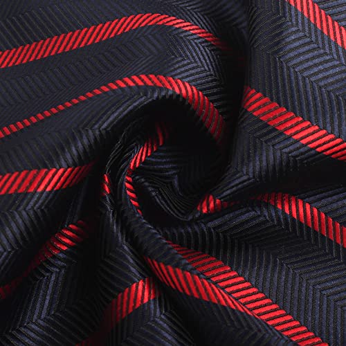 Image of Striped Plaid Polka Dot Mens Tie Formal Necktie Pocket Squares Ties Clips Cufflinks Classic for Men Set