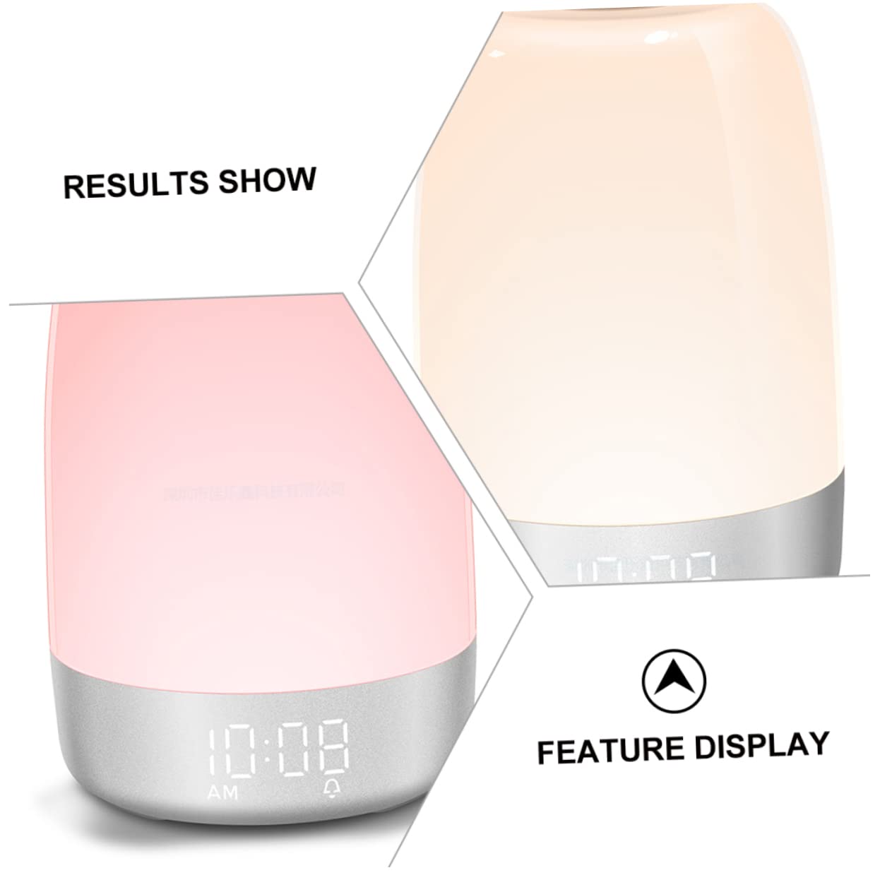 PRETYZOOM Réveil Lampe de Chevet LED Tactile Blanc Minuterie