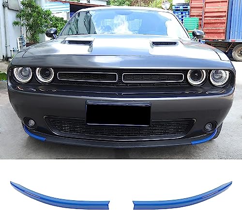 Image of JeCar Front Shovel Cover Kit - Decoration Spoiler Bumper Lip Body Shovels Exterior Decals Sticker Accessories for 2015-2020 Dodge Challenger SXT, Blue
