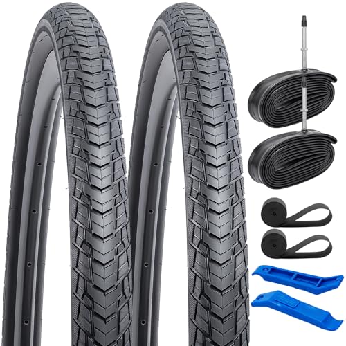 YunSCM 2本セット,700x32c/35c/38c タイヤ,自転車 タイヤ 700 32c/35c/38c,適用 32-622/37-622/40-622 クロスバイク ロードバイク