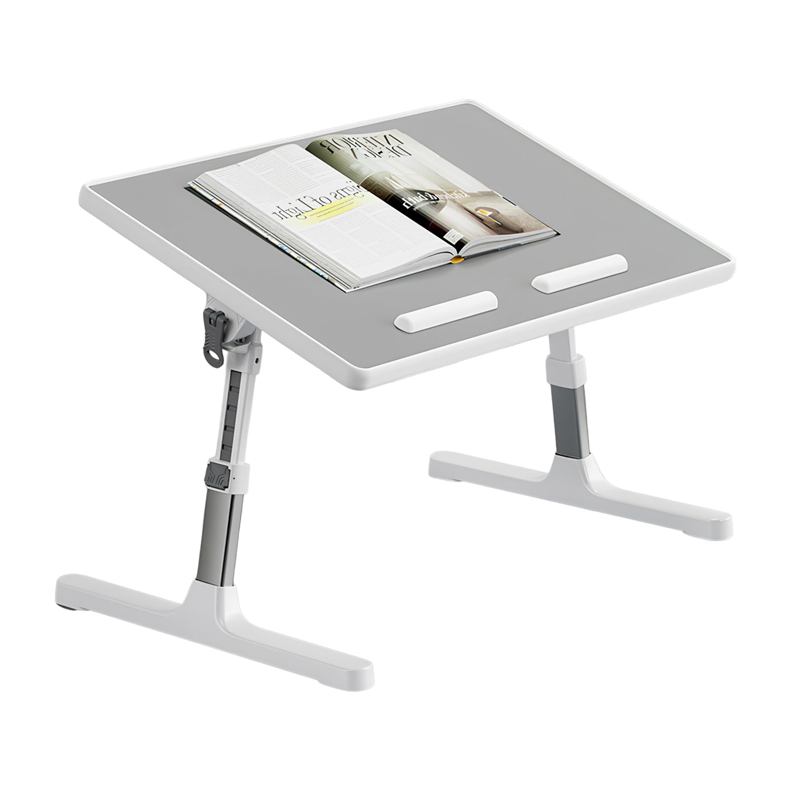 Tavolo per Laptop, Tavolino da Letto, Tavolino Pieghevole per Laptop, Leggio da Letto con Gambe, PC Leggio da Letto, Tavolino Altezza e Angolo Regolabile, per Divano, Letto, Ufficio e Picnic