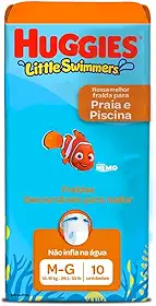Fralda Infantil Little Swimmers M/G, 10 Unidades, Huggies