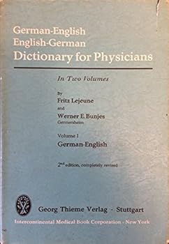 Hardcover German-English English-German Dictionary for Physicians Volume 1: German-English Book