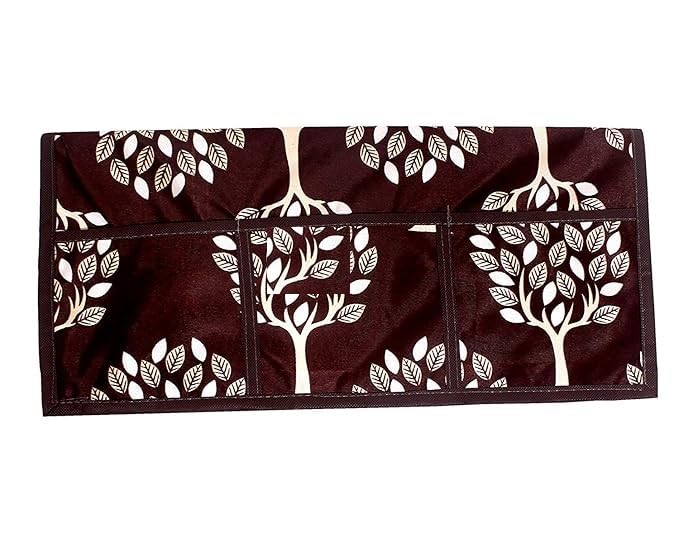Image of REVEXO Refrigerator Single Door, Dustproof, Protective Cover for Fridges with Extra Storage Space Knit Top Cover with 6 Storage Pockets (130 x 54 cm) (Multicolour) REV-93