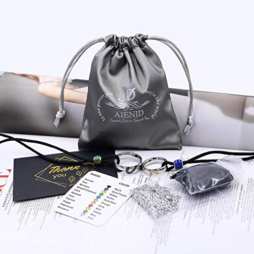 Aienid Love Necklace Silver,Puzzle Heart Pendant Necklace Stainless Steel Engagement Gifts For Couples #TOP6