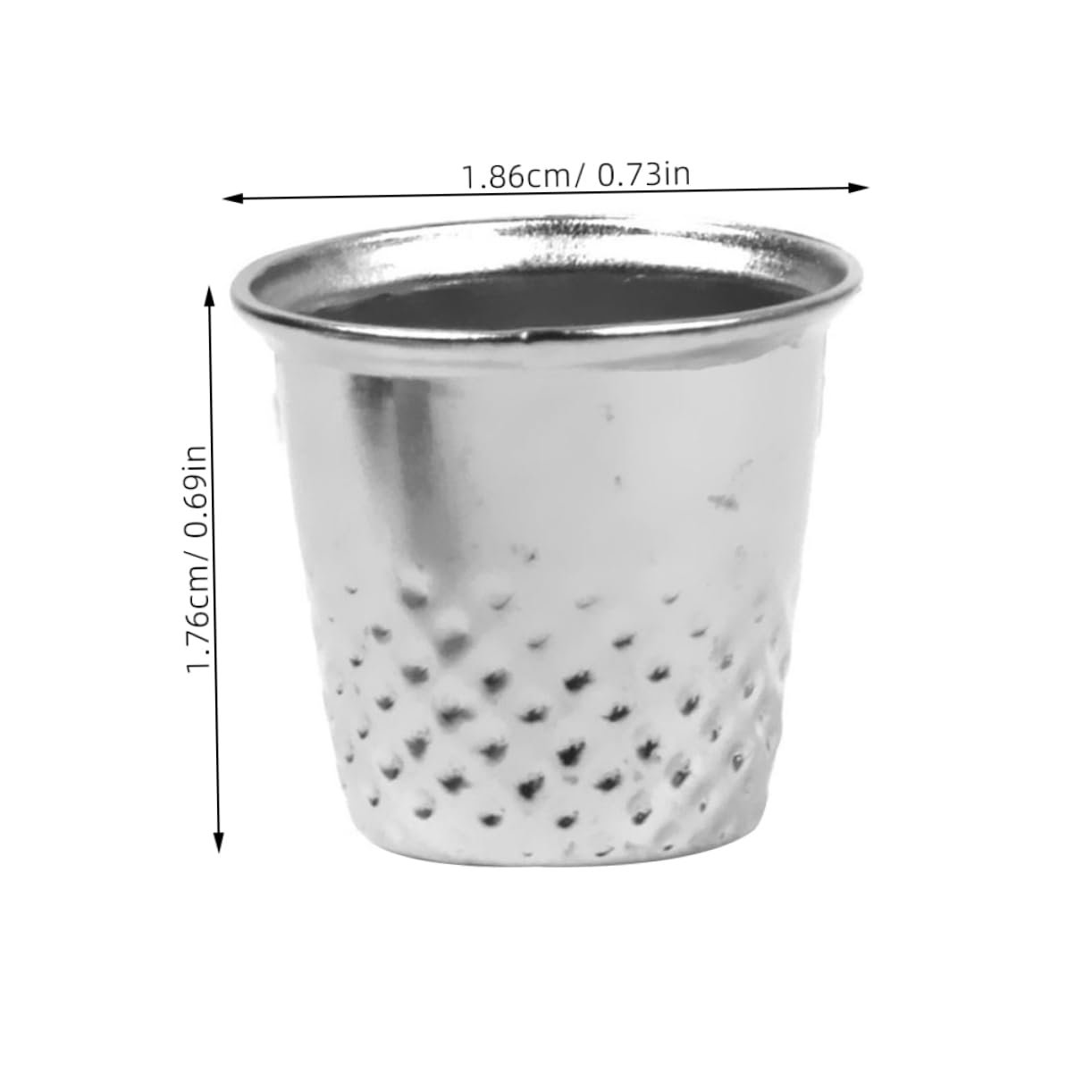 HOMSFOU Pcs Vintage Metal Sewing Thimble for DIY Crafts Hard Metal Mm for Sewing Sails Canvas Leather