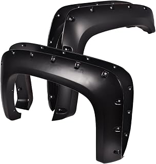 G-PLUS Fender Flares for 07-13 Chevy Silverado 1500 & 07-14 2500/3500HD Long Bed - Durable UV-Resistant Black Wheel Protectors, Easy No-Drill Install, 4pcs