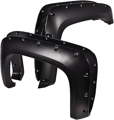 G-PLUS Guardabarros, compatible con Chevy Silverado 07-13 1500/07-14 2500HD 3500HD, 78.0"/97.6" de cama larga (para cabina regular y cabina