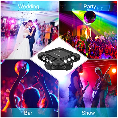 Moving Head Light, Fodexazy Dj Lights 12Leds 150W Rgbw Beam Light 4-In-1 Strobe Stage Light With 16Ch/64Ch Dmx512 And Sound Activated For Wedding Disco Dj Party Christmas #TOP6