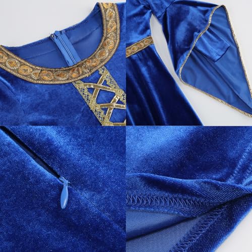 Disfraz medieval renacentista para niñas vestido de princesa victoriana miniatura 4