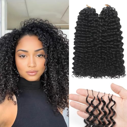 Human Crochet Hair for Black Women Curly Knotless...
