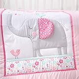 Baby Spark Belle The Elephant 3pc Soft Cotton Crib Bedding Set