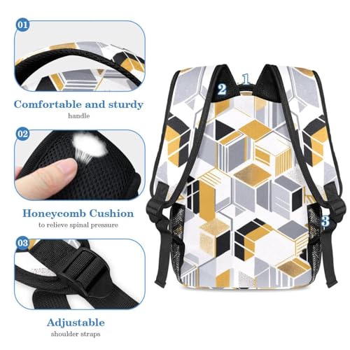 Sac à dos avec trousse géométrique pour ranger toutes ses affaires - 4
