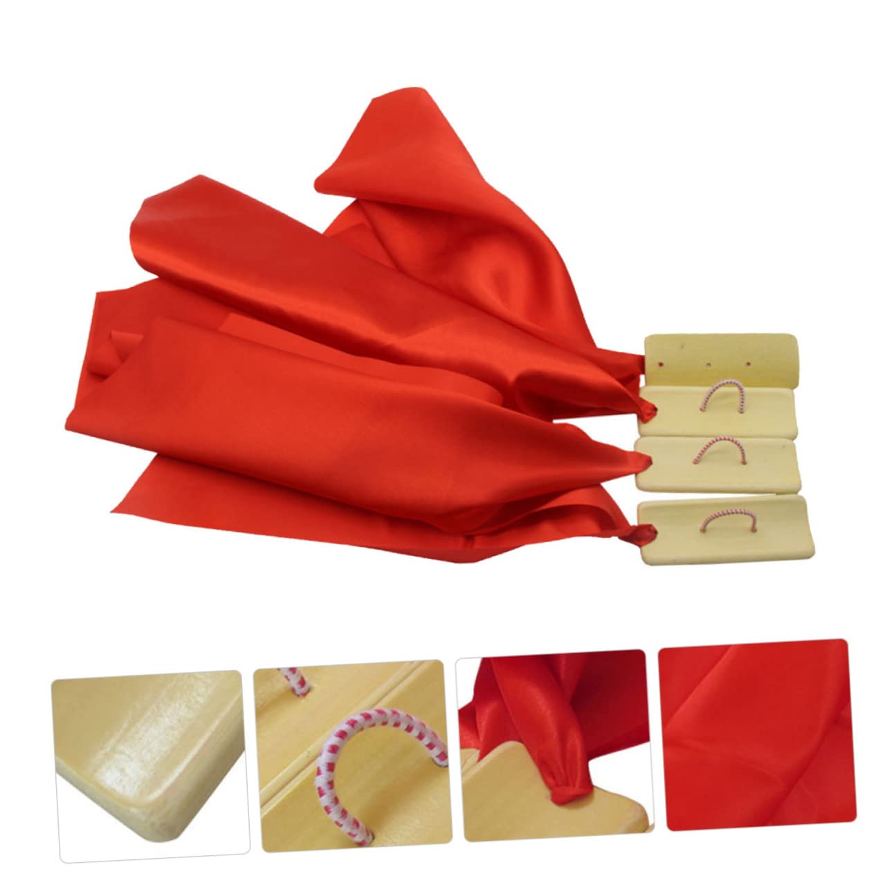 Clapper, instrumento de percusión, 4 piezas Clapper Instruments tablero de bambú Madera clásica allegro Castañuelas Tablero de nudillos Placas de bambú for instrumento musical clapper de mano ma