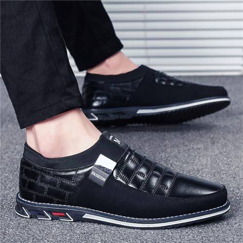 Image of Mens Business Casual Loafers Shoes for Male Lace-up Stylish Work Office Working Oxfords