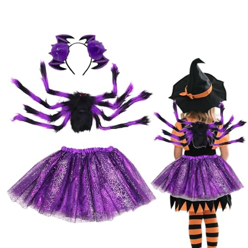 Disfraz de araña de Halloween | Traje de vestir de animales con accesorio de diadema a juego | Disfraz creativo de fiesta para niños pequeños adolescentes niños estudiantes preescolares ideal para