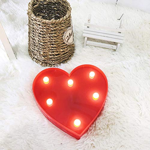 FAVOMOTO Amor Luz de Sinal de Coração Levou Forma de Coração Luzes Decorativas Noite Luz Casamento D