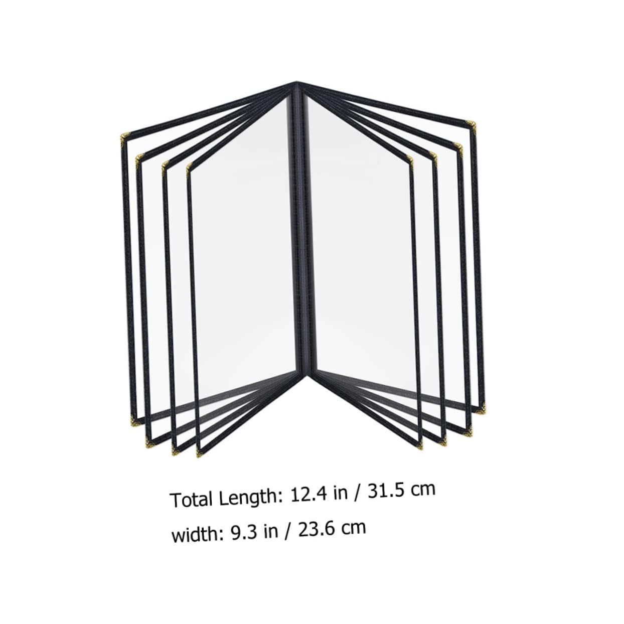 STOBAZA 8 Page PVC Restaurant Menu Covers 16 Views A4 Size Hotel Cafe Menu Protector