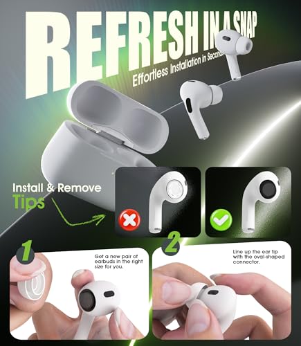 Image of 4 Pairs Replacement Ear Tips for AirPods Pro 2nd /1st (Small)
