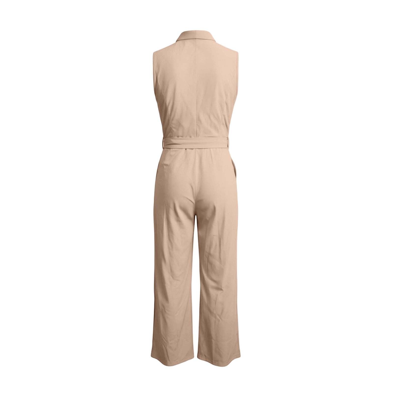 Générique Combinaison Femme Chic Pour Soirée Combinaisons Ete Élégante Col En V Larges Ensemble Avec Cordon De Serrage Et Poches Fluide Jumpsuit Sexy Casual