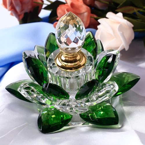 Flacon de Parfum Cristal Vert Haut de Gamme Rangement d'Huile Fine - 8