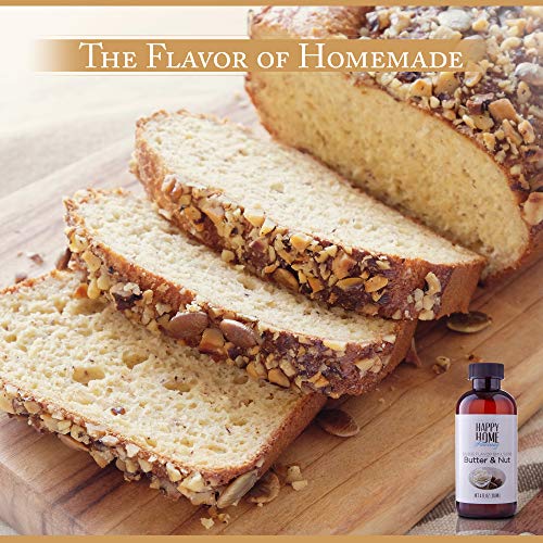 Happy Home Flavoring Imitation Butter & Nut Baking Flavor Emulsion - Certified Kosher, 4 Oz. #TOP5