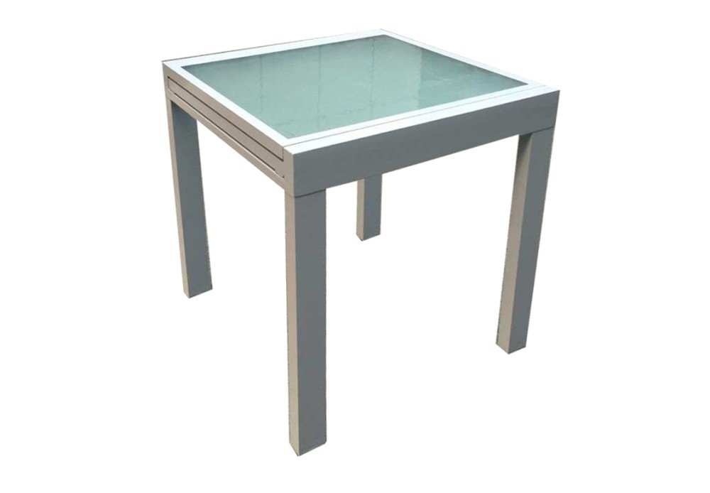 Garden Pleasure Stół rozkładany 90/180 x 90 cm, do ogrodu, na taras, aluminium, stół do jadalni