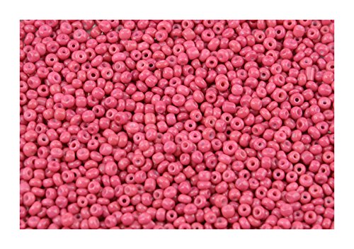 Caja con bolsa de 50 g de cuentas de cristal opacas rosas 8/0 para hacer joyas, cuentas de cristal para bisutería, diseño de disfraces, cuentas de joyería hechas a mano