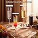 GuanQiao 24-Pack Plastic Champagne Flutes, 6oz Clear Square Disposable Toast Glasses, Heavy Duty Shatterproof Recyclable Wine Glasses for Party Wine Tasting Wedding New Years Eve Party Supplies