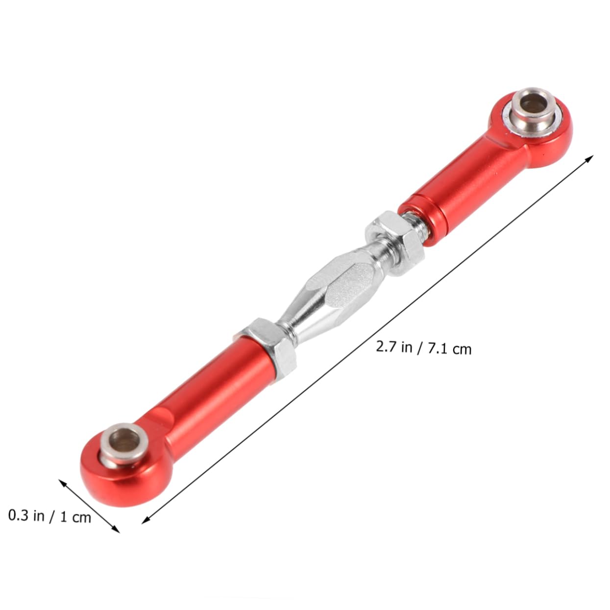 COSMEVIVI Steering Link Rod Set 6pcs 71mm Metal Rods Precision Machined for Trucks