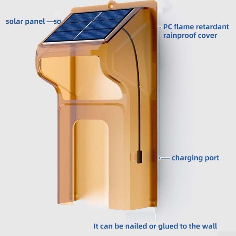 Campanello video wireless con pannello solare, copertura impermeabile, visione notturna bidirezionale in tempo reale, per uso esterno, sicurezza domestica (con campanello)