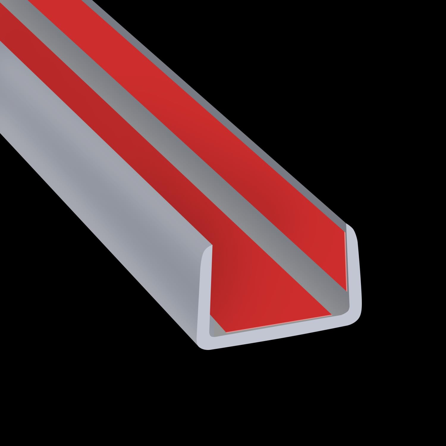 Rubberen randafwerking, flexibele babybestendige randafwerking voor scherpe randen, 1 mm U-kanaalrandbeschermer, zelfklevende randbeschermers voor autodeuren en plaatonderdelen, lengte 3 m