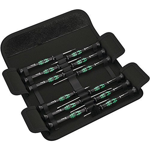 Wera Kraftform Micro Elektroniker Schraubendrehersatz, 12-teilig, Mehrfarbig, 05073675001