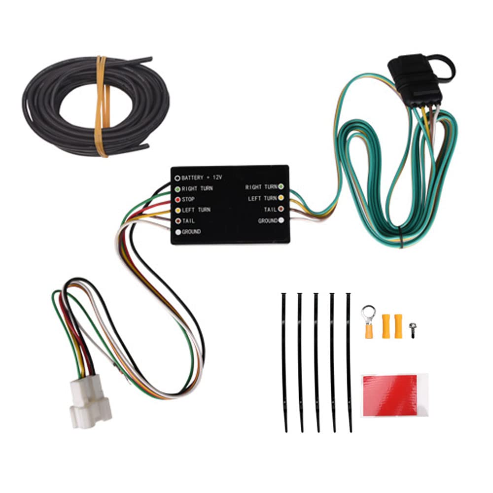 Trailer Tow Hitch 4 Way Flat Wiring Harness T-Connector Compatible with 07-13 Mitsubishi Outlander