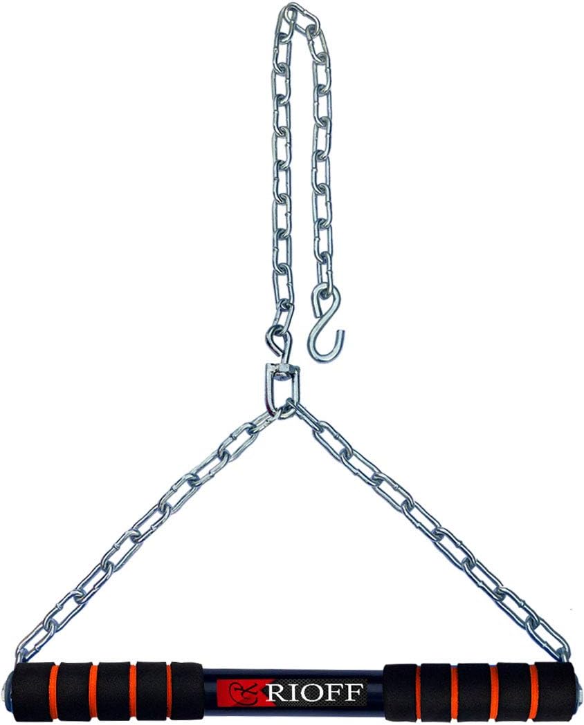 Rioff® Height Increase Pull Up Bar for ChinUps Hanging Rod for Home/Gym Use for Men Kids Boys Adults Fitted with Heavy Chain Sangal (6FT)
