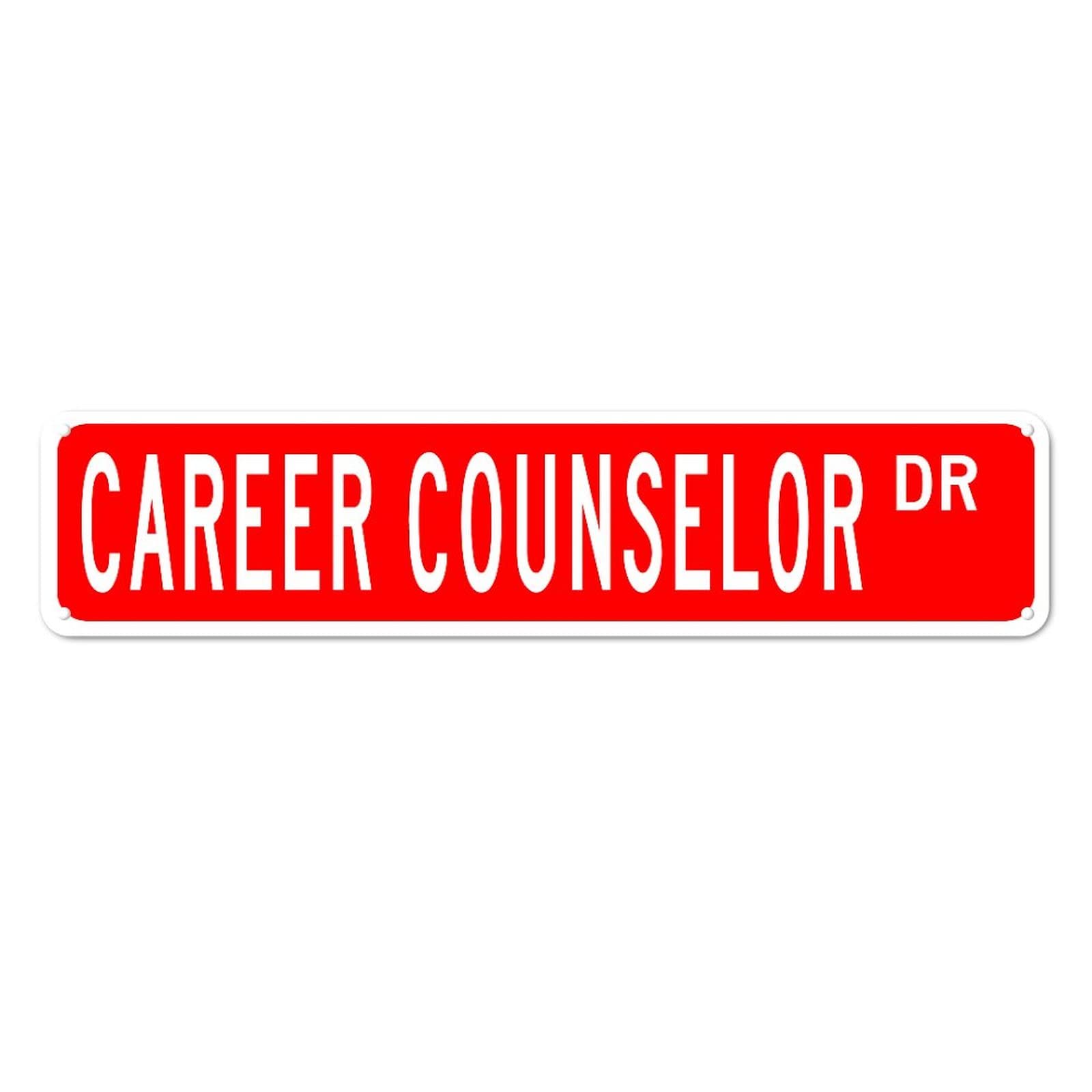 Career Counselor DR Retro Tin Signs Aluminum Metal Plaque Quotes Exit Home Kitchen Garden Non-Fade Pub Club Decor 4x16 Inch