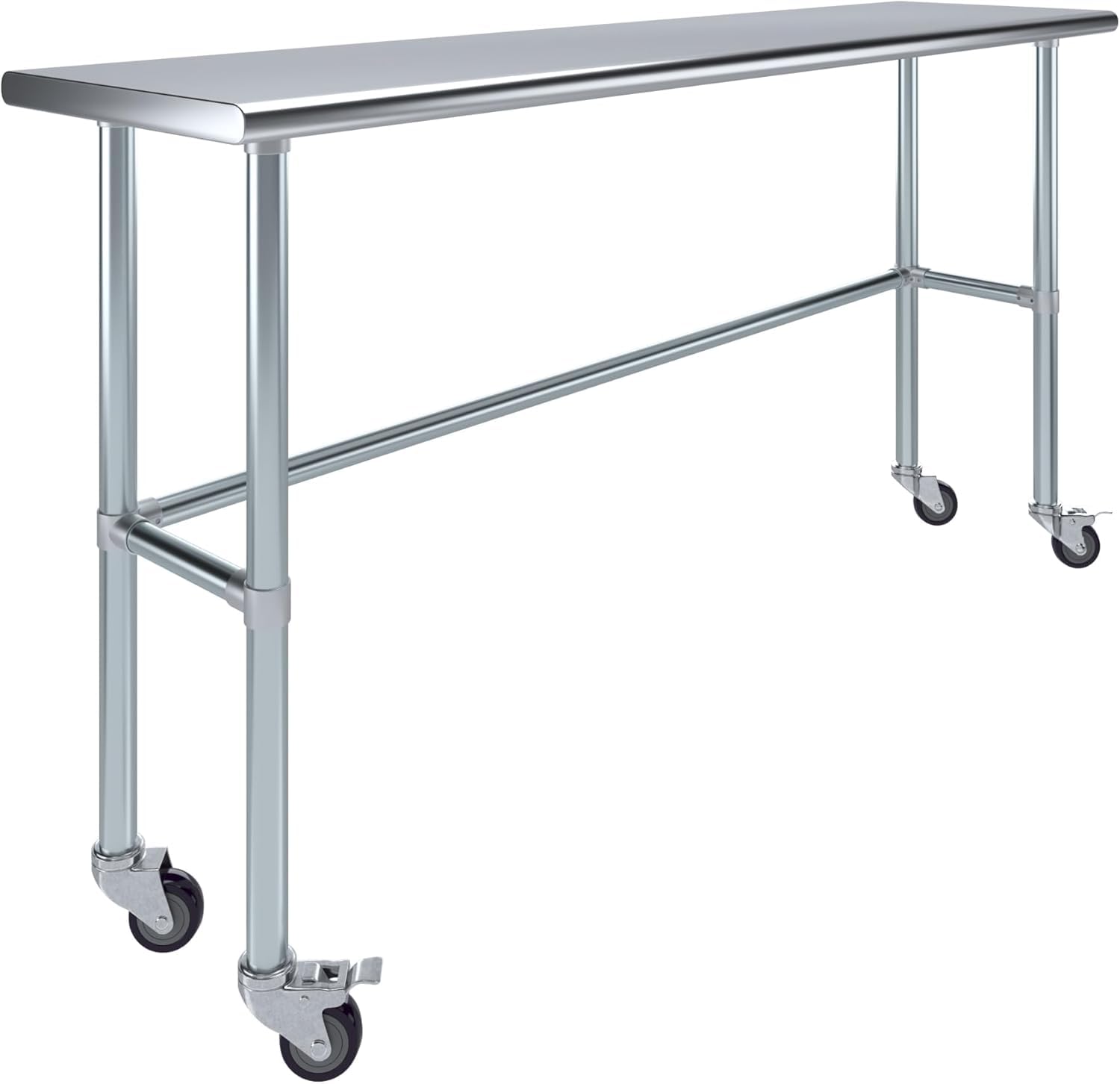 KPS Commercial Stainless Steel Work Table with Crossbar – 18