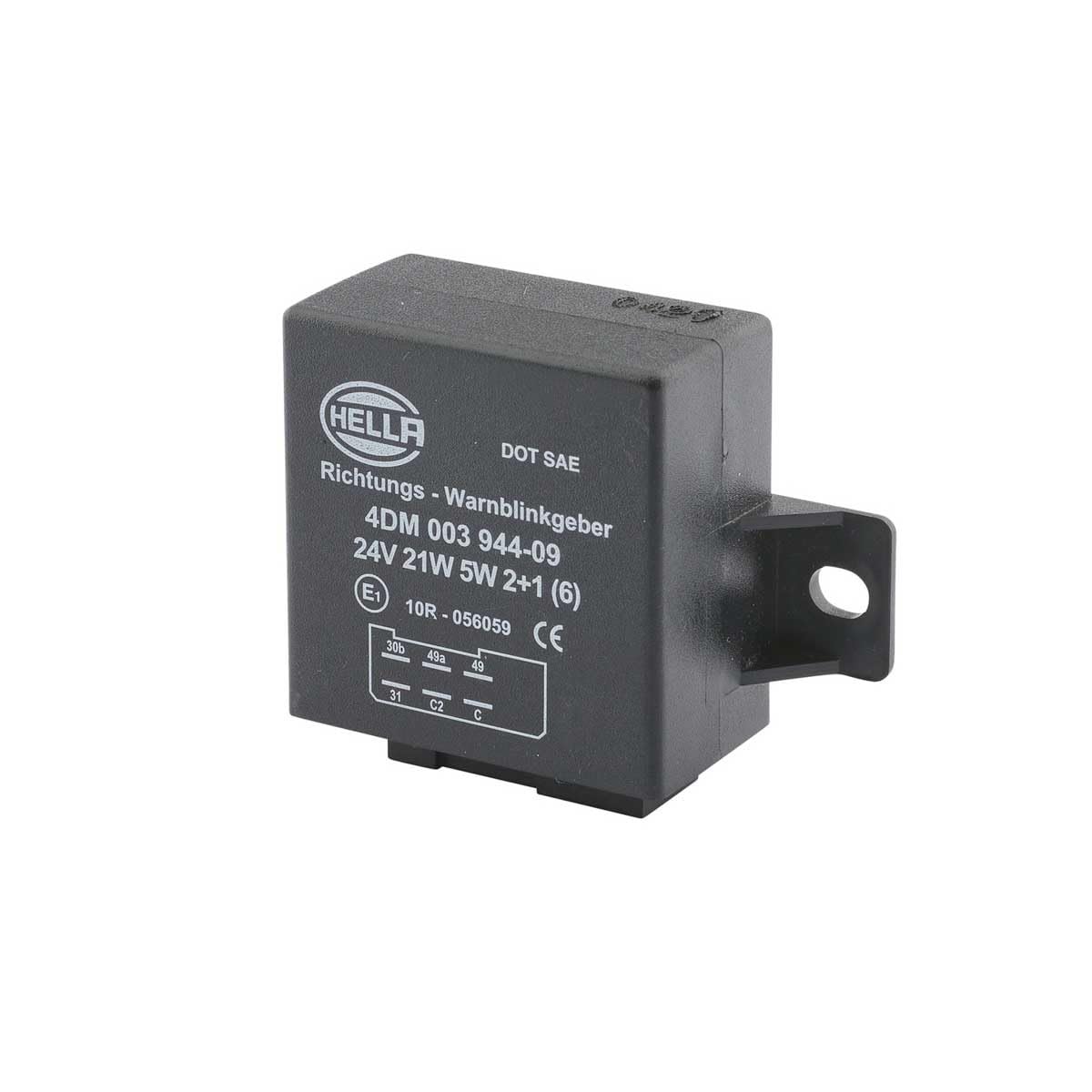 HELLA 4DM 003 944-091 Blinkgeber - 24V - 6-polig - geschraubt - elektrisch - mit Halter
