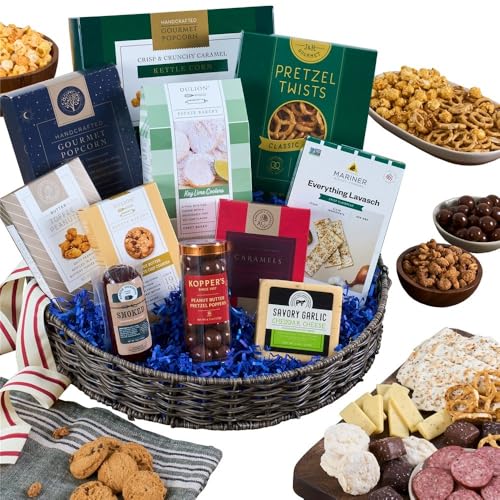 Snack & Chocolate Gift Basket Deluxe - Gourmet Food Gift