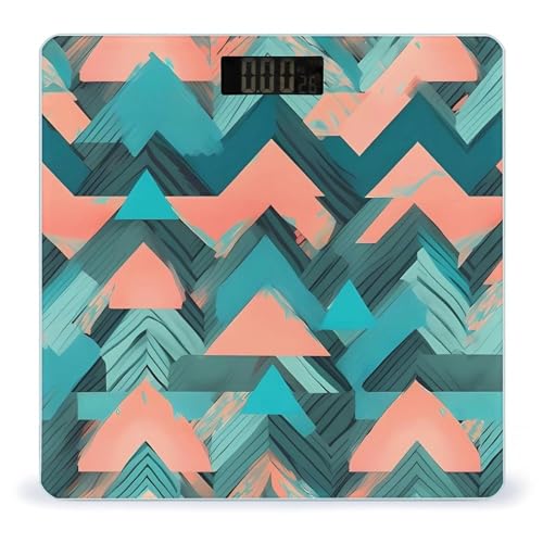 Báscula digital Coral y Teal Arrows vidrio templado miniatura 1