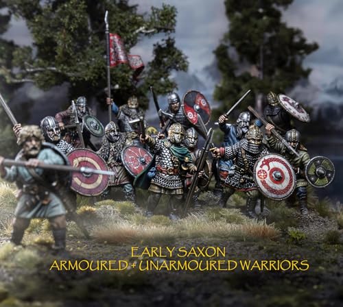 Wargames Delivered - Miniaturas Saxon de 28mm sin armadura 36 pcs miniatura 4