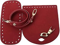 Vista 4 de Juego de 3 piezas para hacer bolsas de bricolaje, parte inferior de bolsa, correa de bolsa y cubierta de solapa para bolsa, de piel sintética