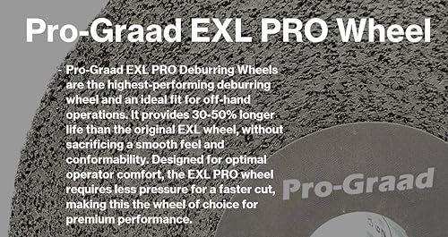 exl pro convolute deburring polishing wheel - 634 x 134 x 134 9s fine silicon carbide - professional grade - metal deburring finishing and polishing wheel - 94905-1 pack