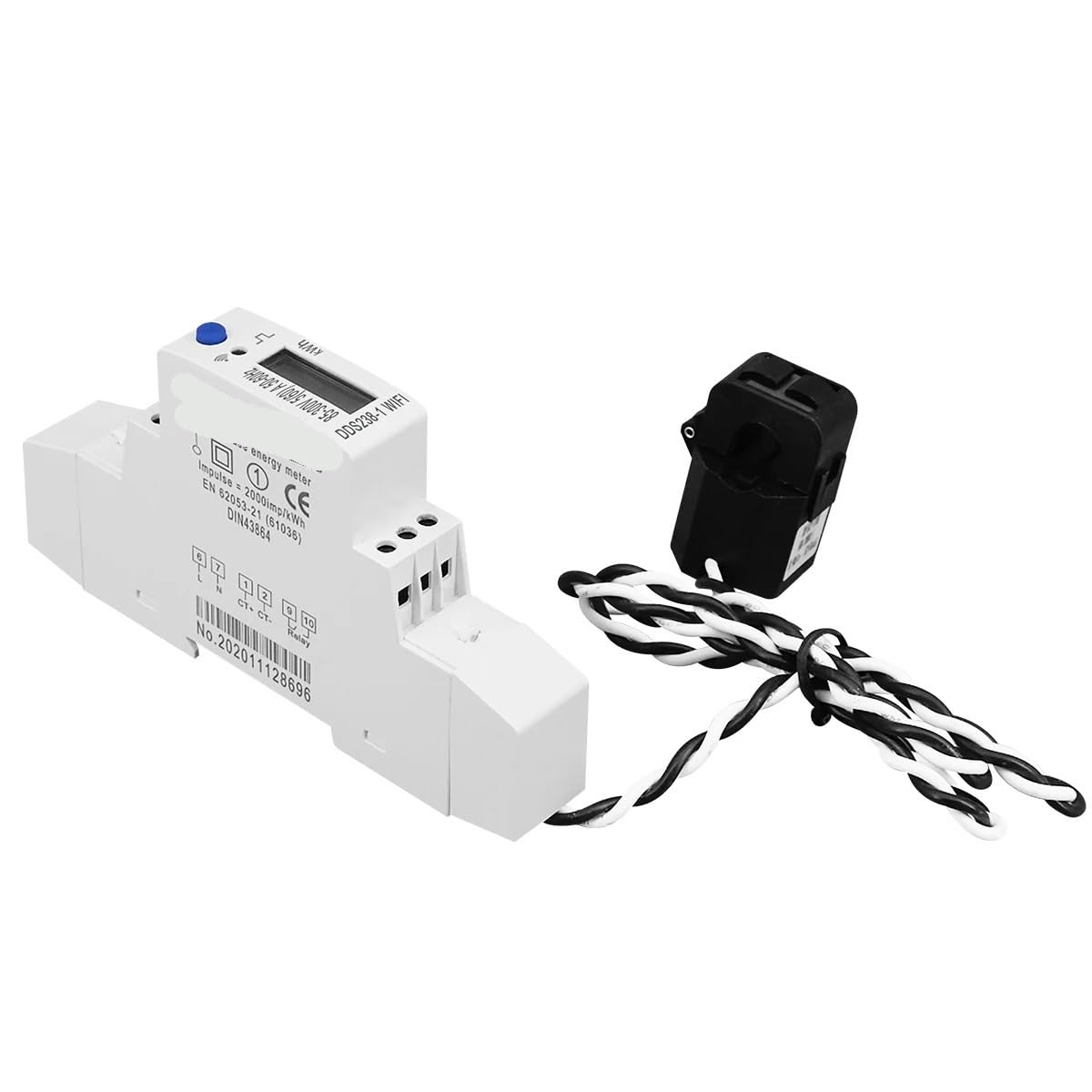 NURII Temporizador Inteligente del medidor de energía monofásico 60A DIN Rail, medidor de kWh, vatímetro 110V 220V 18mm