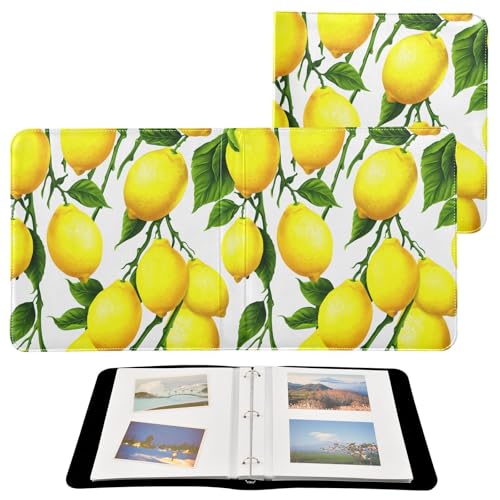 JUMBEAR Álbum de fotos grande autoadhesivo con 20 páginas, álbum de recortes para boda, familia, bebé, vacaciones, limón fresco