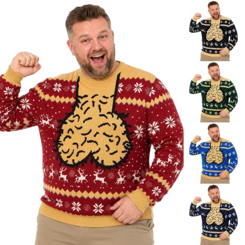 Ugly Christmas Sweater Santa Costume 3D Hairy Body Custom Sweatshirt - image 1