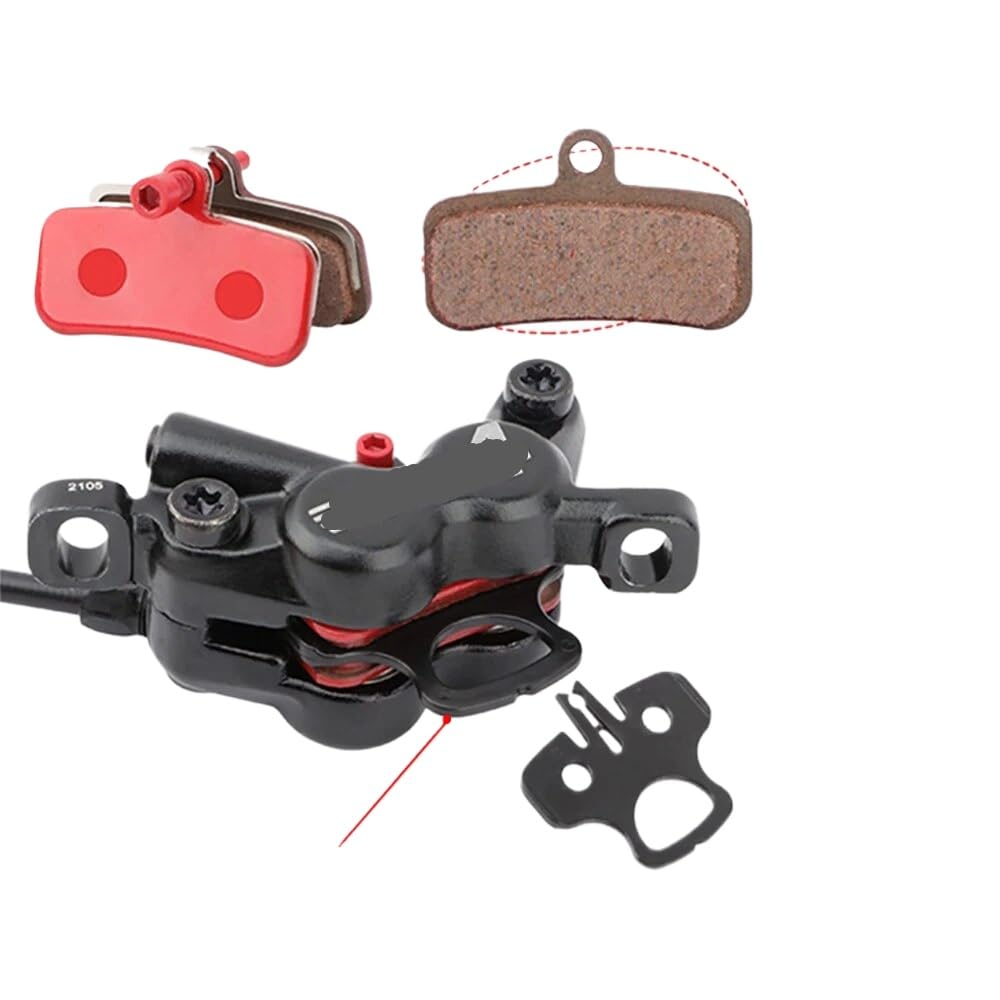 Set Freno Idraulico MTB MEROCA a 4 pistoncini con Copertura Protettiva Freno Anteriore e Posteriore Freno a Disco da 800 mm 1400 mm Compatibile con Mountain Bike