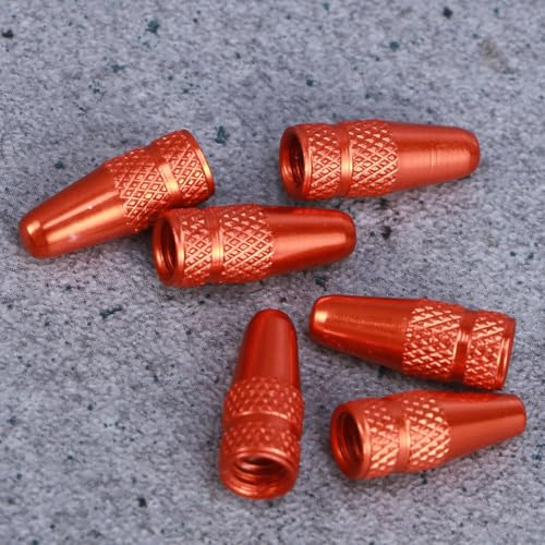 Tapas para válvula de bicicleta Cabilock, 12 piezas, color naranja, aleación metálica, estilo francés, accesorios para ciclismo y recreo al aire libre miniatura 6